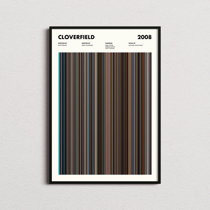 Cloverfield Movie Barcode Poster