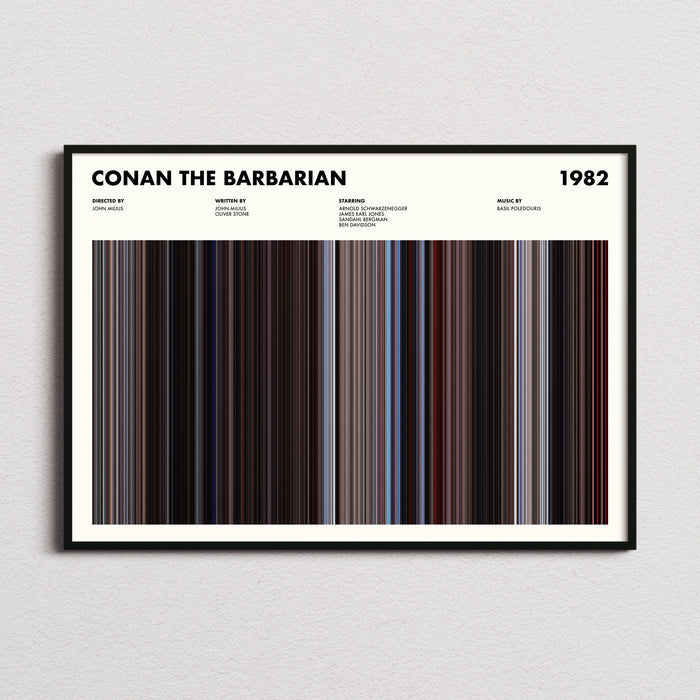 Conan the Barbarian Movie Barcode Poster