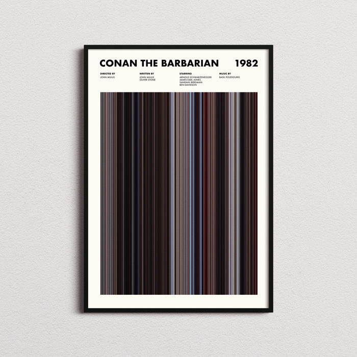 Conan the Barbarian Movie Barcode Poster