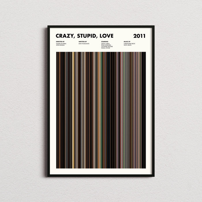 Crazy Stupid Love Movie Barcode Poster