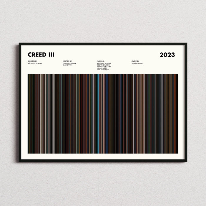 Creed 3 Movie Barcode Poster