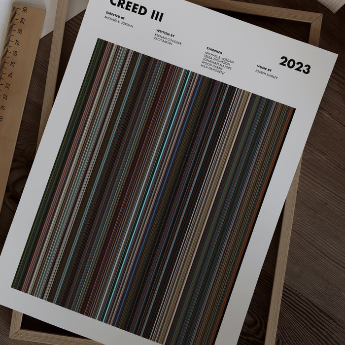 Creed 3 Movie Barcode Poster