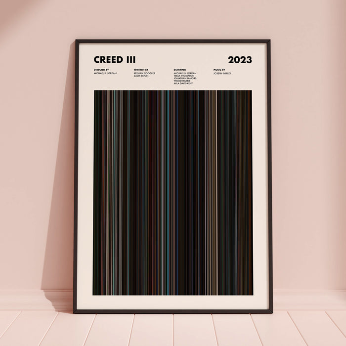 Creed 3 Movie Barcode Poster