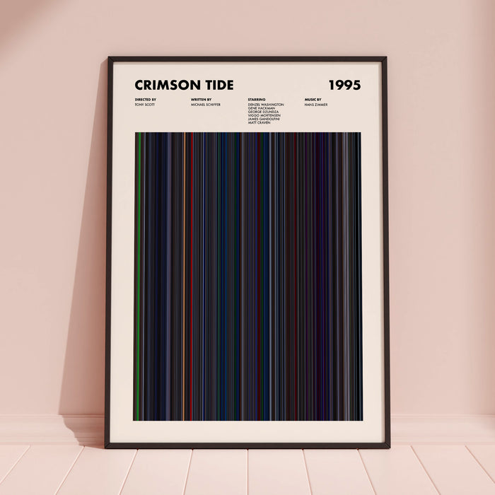 Crimson Tide Movie Barcode Poster