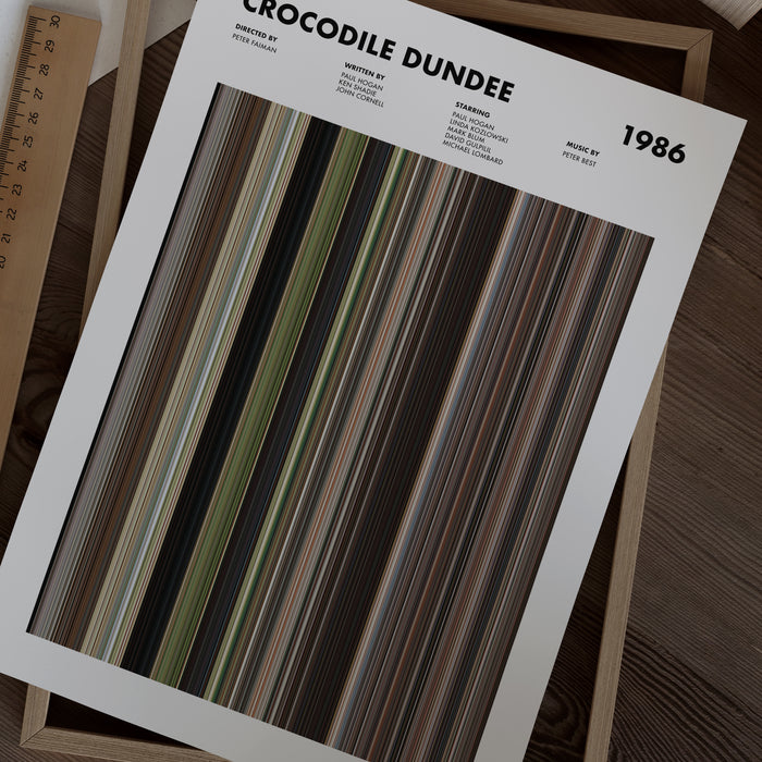 Crocodile Dundee Movie Barcode Poster