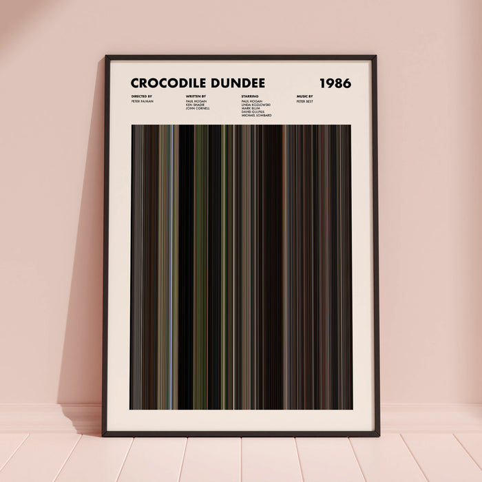 Crocodile Dundee Movie Barcode Poster