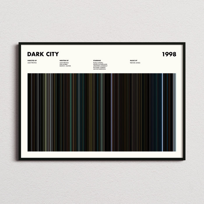 Dark City Movie Barcode Poster