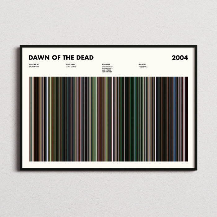 Dawn of the Dead Movie Barcode Poster