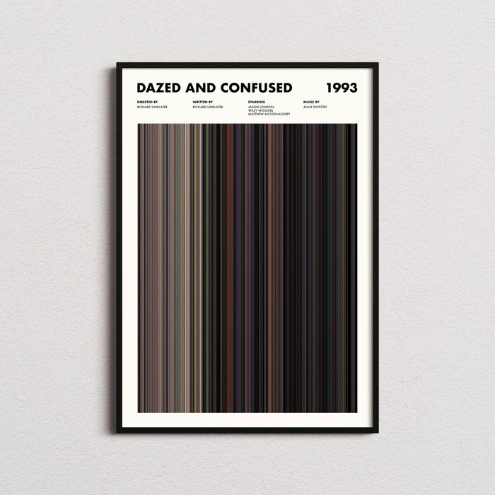 Dazed And Confused Movie Barcode Poster