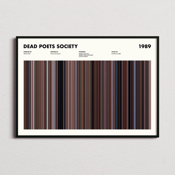 Dead Poets Society Movie Barcode Poster