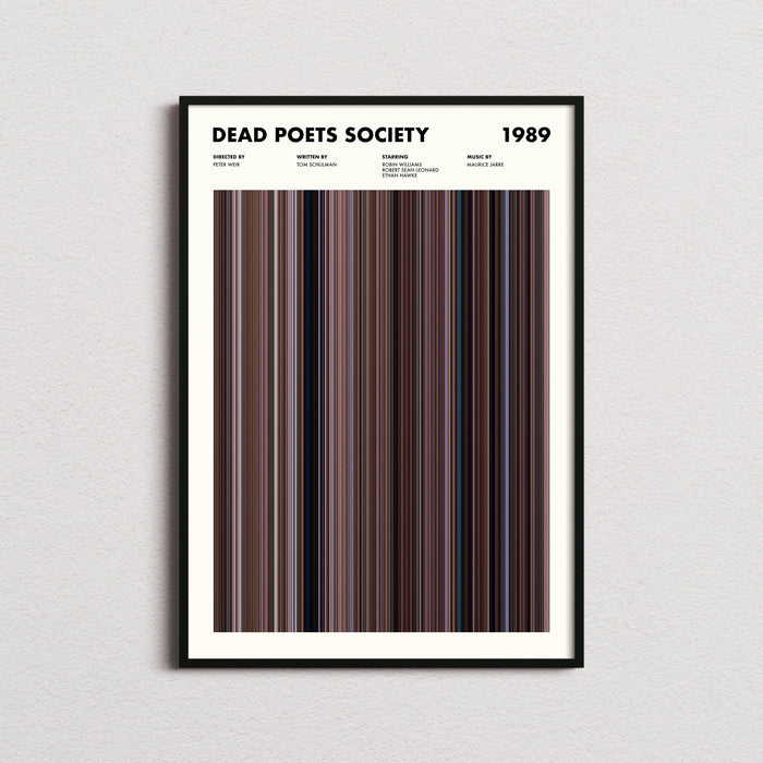 Dead Poets Society Movie Barcode Poster