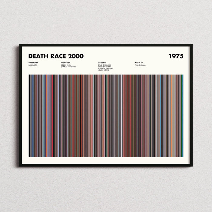 Death Race 2000 Movie Barcode Poster