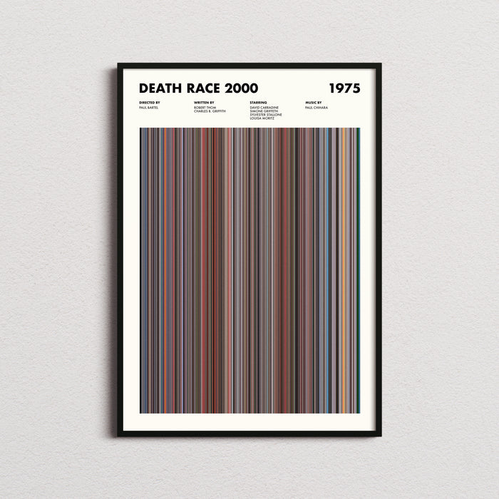 Death Race 2000 Movie Barcode Poster