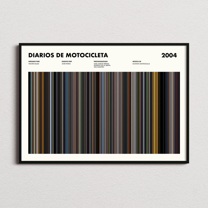 Diarios de Motocicleta Movie Barcode Movie Barcode Poster