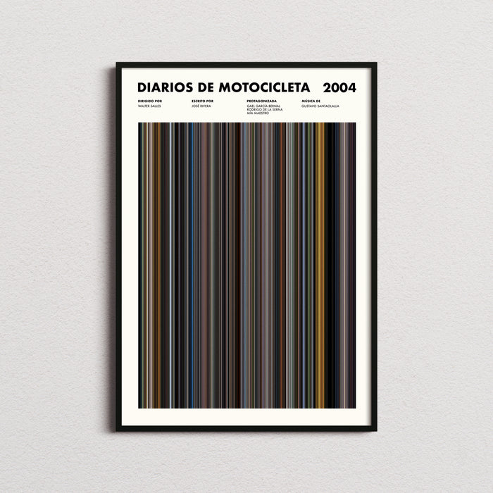 Diarios de Motocicleta Movie Barcode Movie Barcode Poster