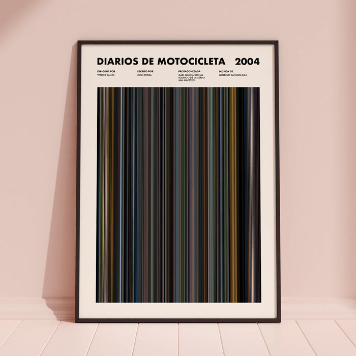 Diarios de Motocicleta Movie Barcode Movie Barcode Poster