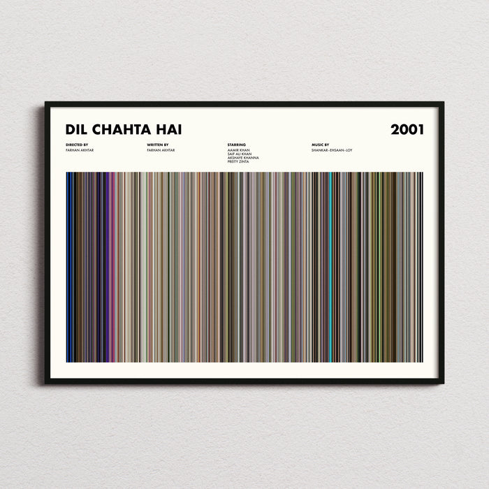 Dil Chahta Hai Movie Barcode Poster
