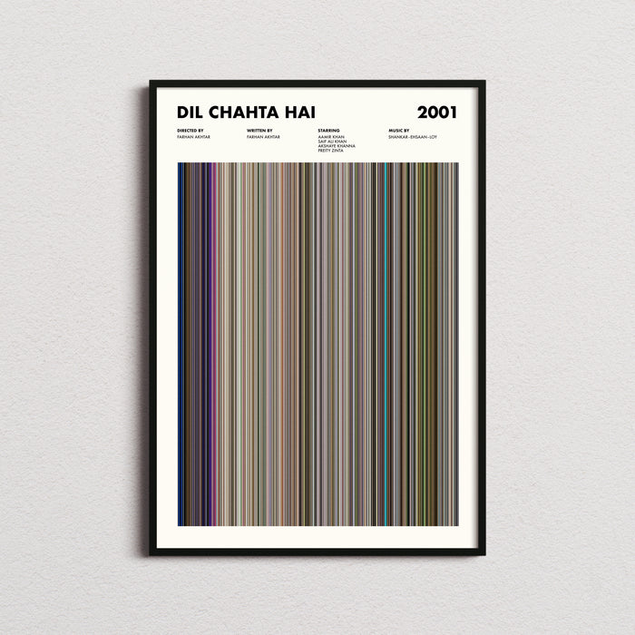 Dil Chahta Hai Movie Barcode Poster