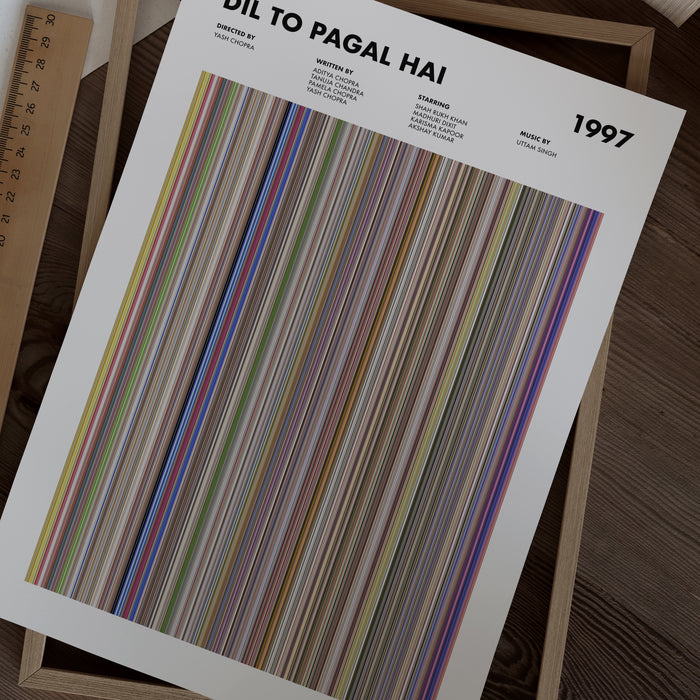 Dil To Pagal Hai Movie Barcode Poster