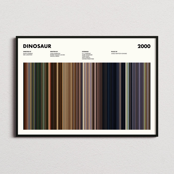 Dinosaur Movie Barcode Poster