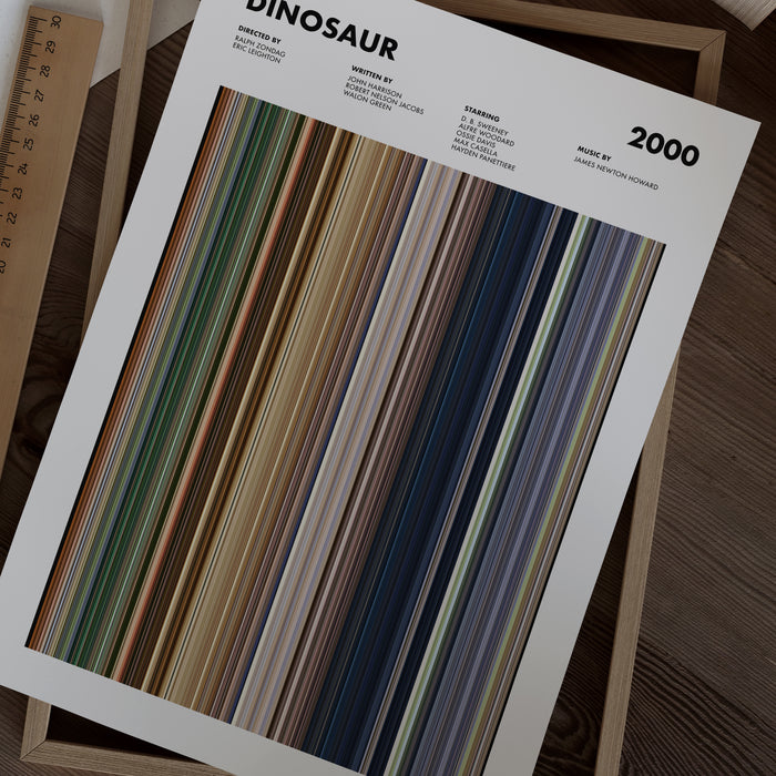 Dinosaur Movie Barcode Poster