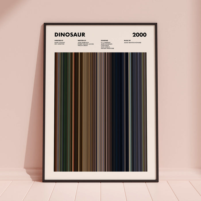 Dinosaur Movie Barcode Poster