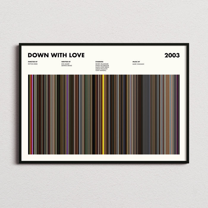 Down With Love Movie Barcode Movie Barcode Poster