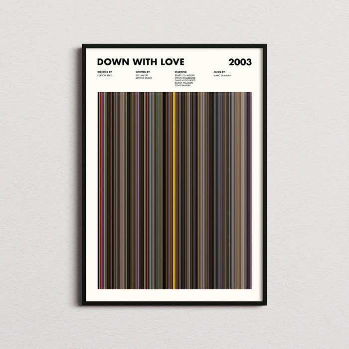 Down With Love Movie Barcode Movie Barcode Poster