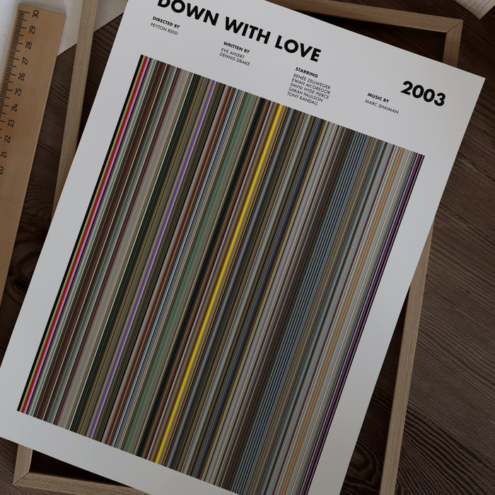 Down With Love Movie Barcode Movie Barcode Poster