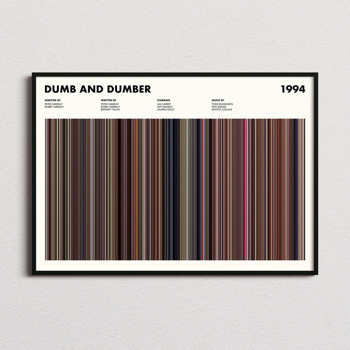 Dumb and Dumber Movie Barcode Poster