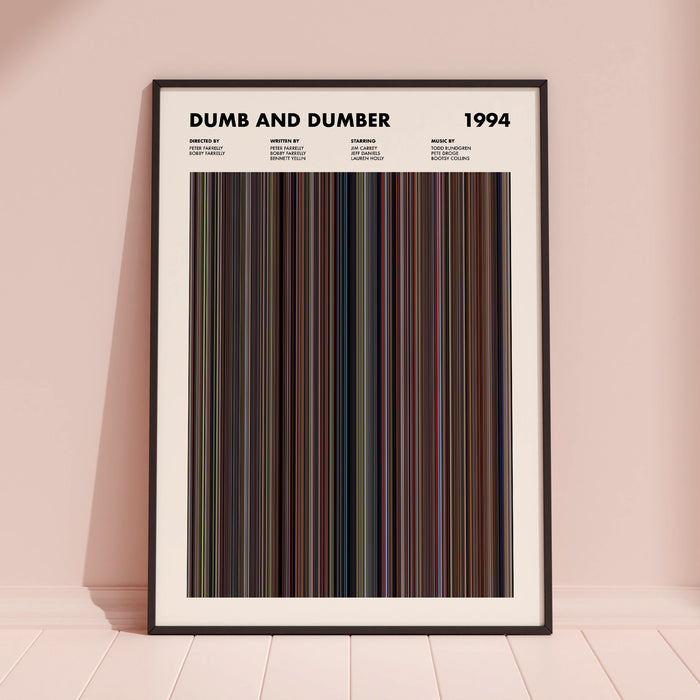 Dumb and Dumber Movie Barcode Poster