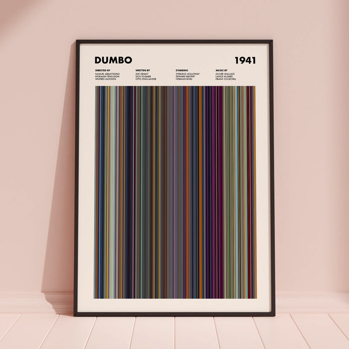 Dumbo Movie Barcode Poster