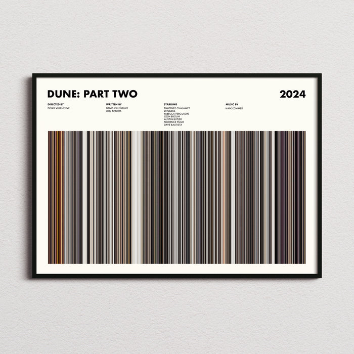 Dune Part 2 Movie Barcode Poster