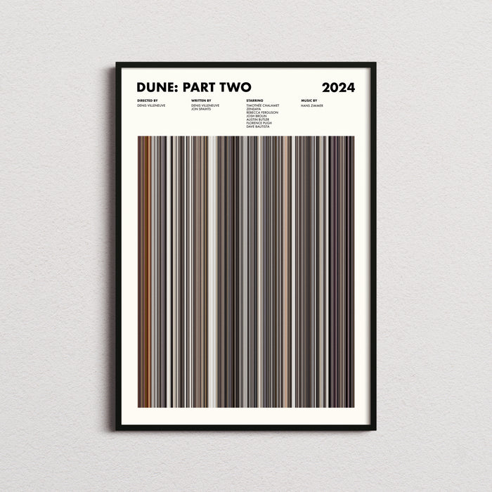 Dune Part 2 Movie Barcode Poster