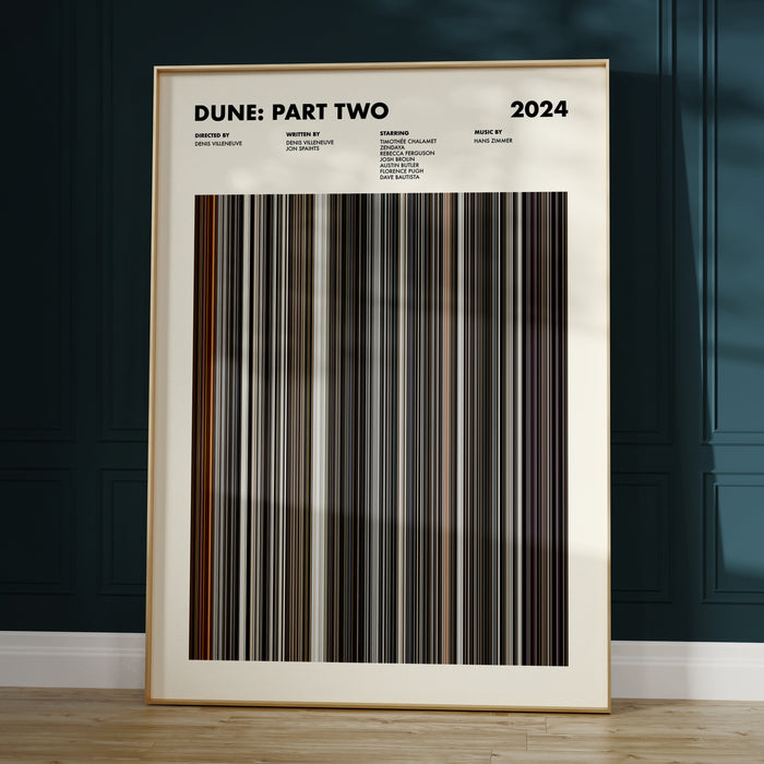 Dune Part 2 Movie Barcode Poster