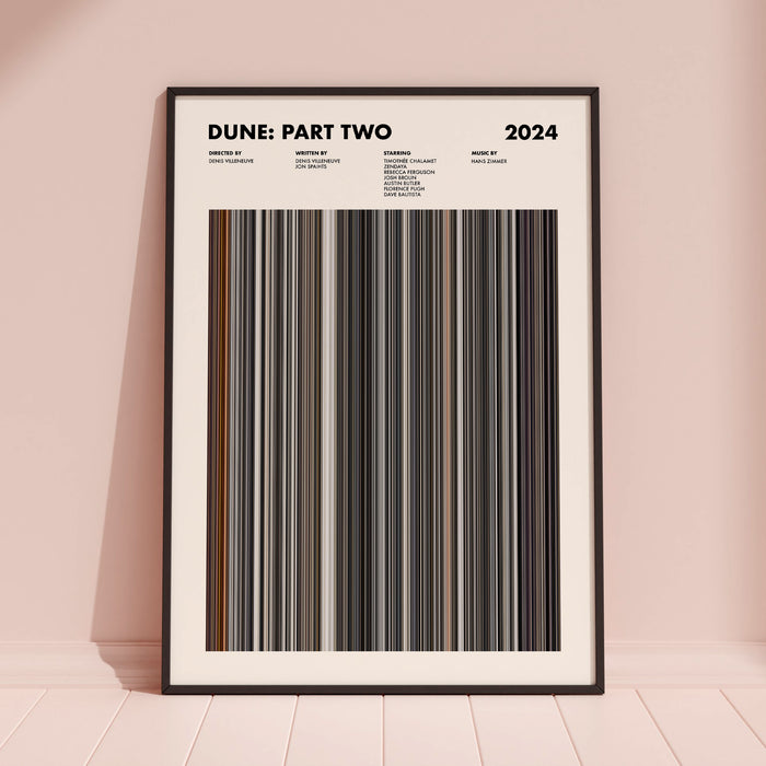 Dune Part 2 Movie Barcode Poster