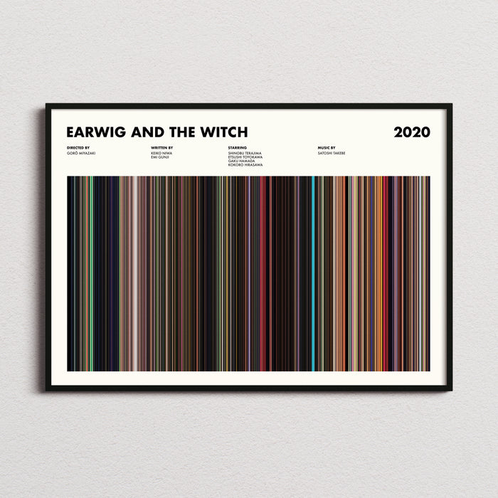 Earwig and the Witch Movie Barcode Poster