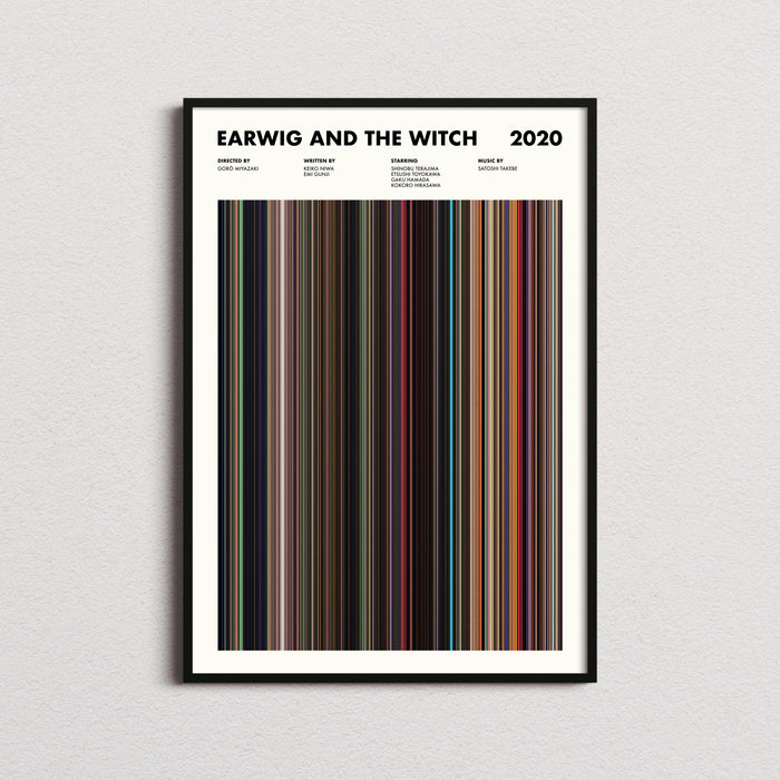 Earwig and the Witch Movie Barcode Poster