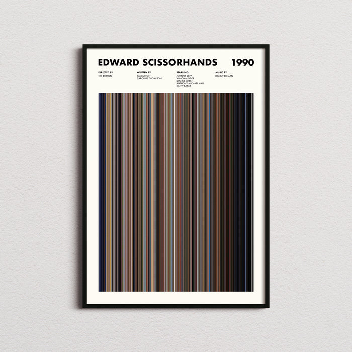Edward Scissorhands Movie Barcode Movie Barcode Poster