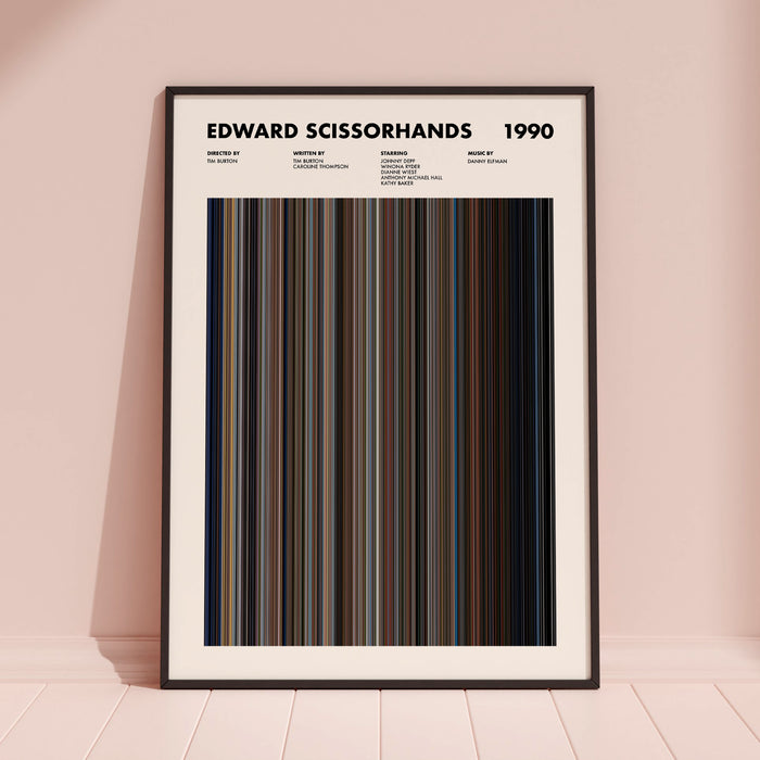 Edward Scissorhands Movie Barcode Movie Barcode Poster