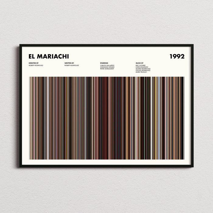 El Mariachi Movie Barcode Poster