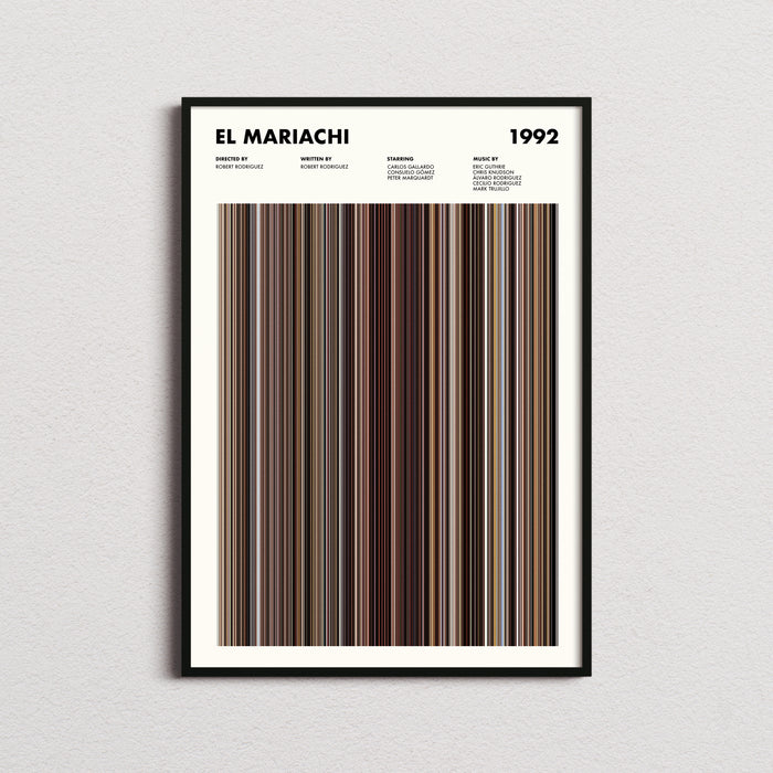 El Mariachi Movie Barcode Poster