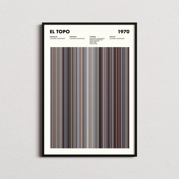 El Topo Movie Barcode Poster