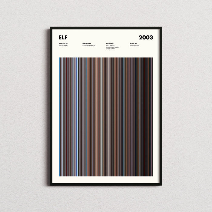 Elf Movie Barcode Poster