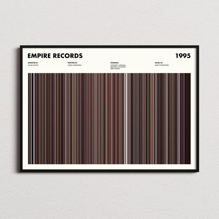 Empire Records Movie Barcode Poster