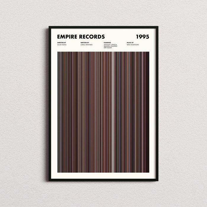 Empire Records Movie Barcode Poster