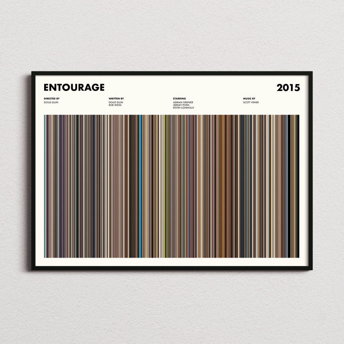 Entourage Movie Barcode Poster