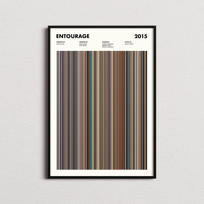 Entourage Movie Barcode Poster