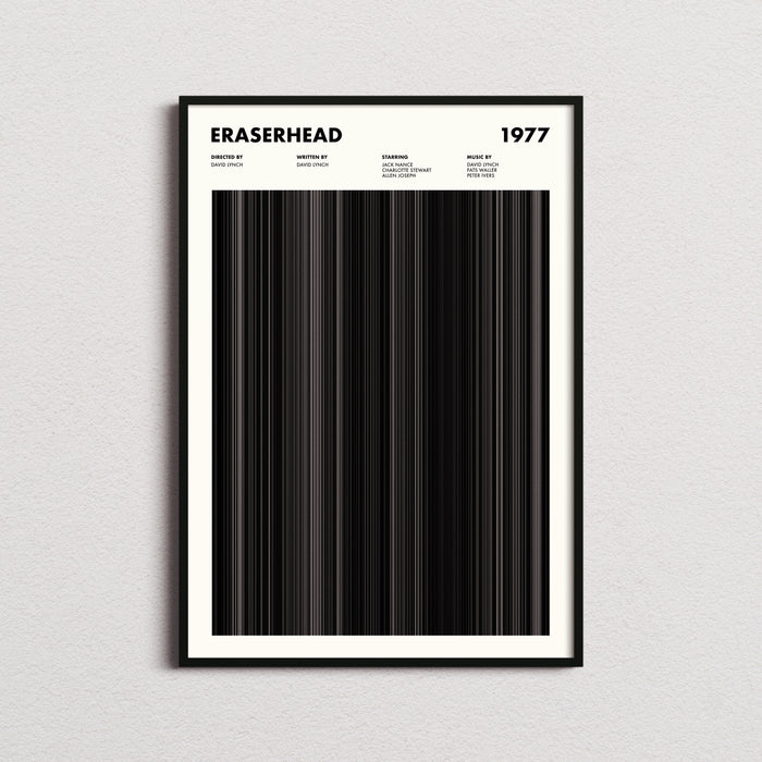 Eraserhead Movie Barcode Poster