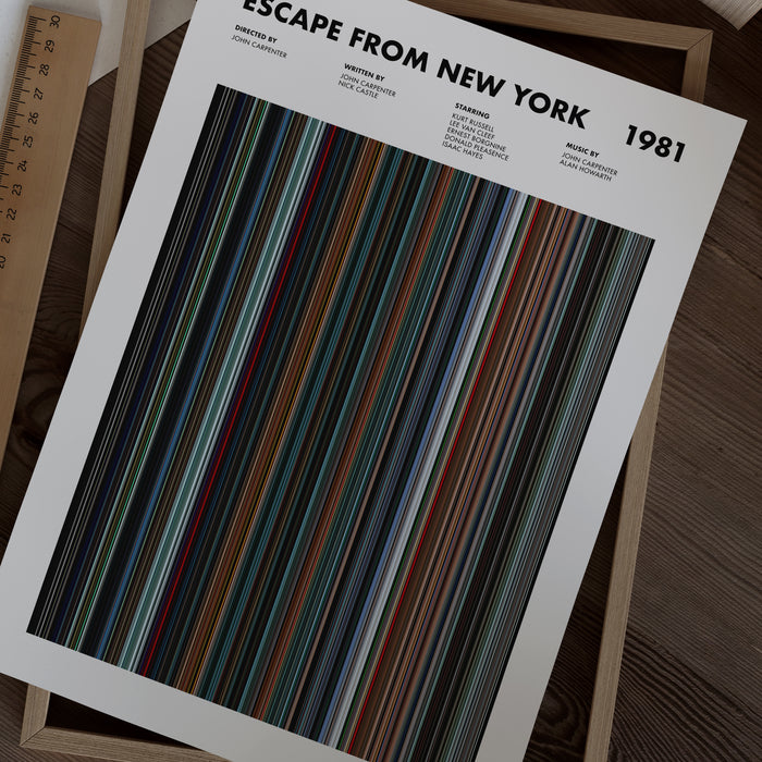 Escape From New York Movie Barcode Poster